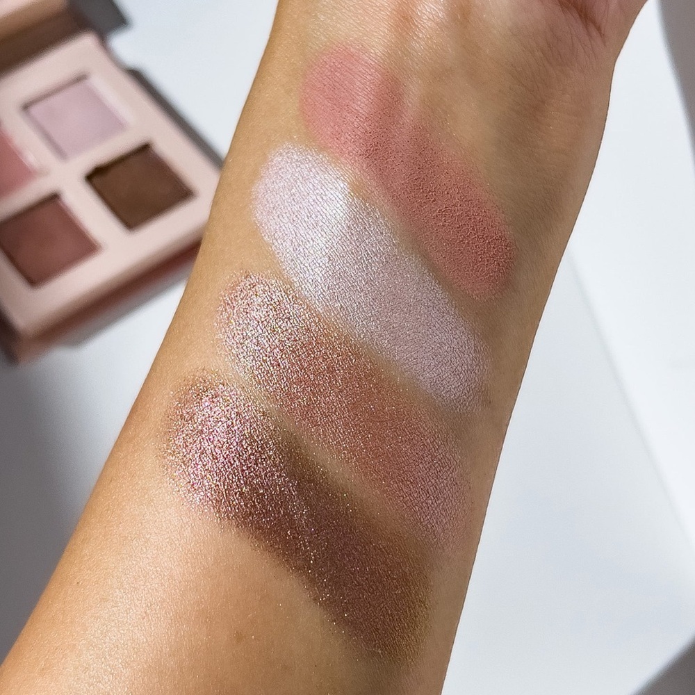 ATHR Beauty Rose Quartz Crystal Quad Eyeshadow Palette, Matte Shimmer & Metallic - Picture 4 of 8